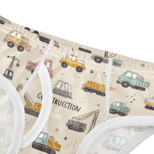 Wusikd Cute Construction Vehicles Boys' Underwear Cotton Boys Briefs Soft Toddler Underwear 2T4