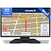 Navigation GPS pour voiture/camion/poids lourd, 22,9 cm, avec mises à jour de cartes gratuites à vie, guidage vocal réel, alertes radars, recherche de code postal et assistance de voie