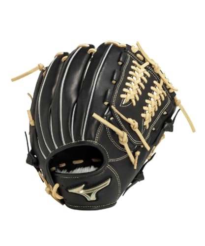 ミズノ MIZUNO ゴールデンエイジ軟式用 グローバルエリート Hselection SIGNA オールラウンド用 野球 少年用 軟式 ジュニア グラブ グローブ 25SS(1AJGB32000) 0980ブラック×ブロンド 右投げ用