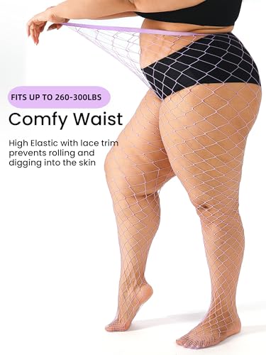 Image of Plus Size Fishnet tights stockings Big Mesh Leggings Pantyhose for women