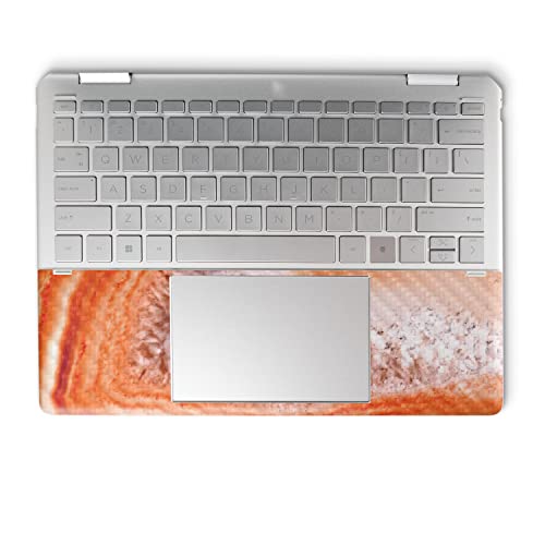 Image of MightySkins Carbon Fiber Skin Compatible with HP Spectre x360 14 inch (2022) Full Wrap Kit - Orange Quartz | Protective, Durable Textured Carbon Fiber Finish | Easy to Apply | Made in The USA