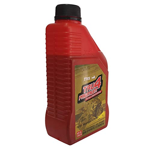 Image of TVS Tru4 Premium 10W30 4T Semi Synthetic Oil For Bike (900Ml).