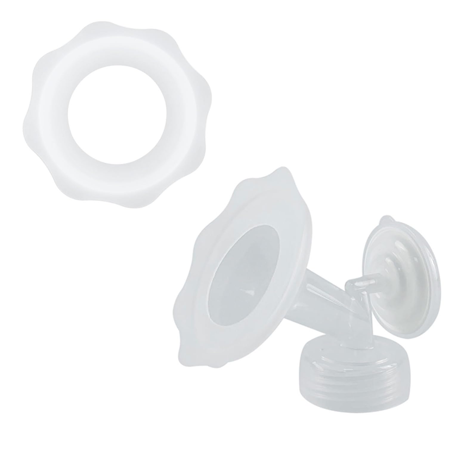 Momlacto 2Pcs Silicone Breast Pumps Flange Cushions 102mm Comfortable Massage Pad Pump Shielding Pad Breast Care Pumps Cushions for Nursing Comfort
