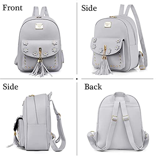 Image of floki Fashion Girls 3-PCS Fashion Cute Mini Leather Backpack sling & pouch set for Women