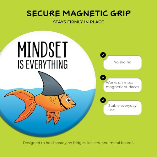 Imán decorativo redondo Mindset is Everything 3 in miniatura 4