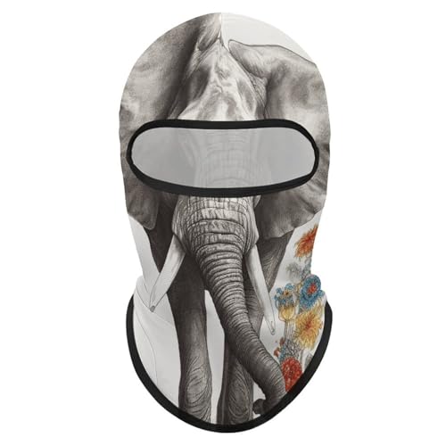 Balaclava Elefante para Hombre y Mujer, Máscara Facial para Protección Solar, Transpirable, Cubierta Completa para Senderismo, Ciclismo, Running y Conducción miniatura 7