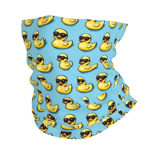 TZTTZT Polainas de cuello para hombres y mujeres, pasamontañas con estampado de pato kawaii de caricatura, bufanda para el cuello, máscara
