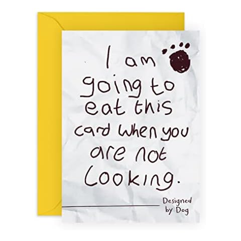 Cute Birthday Card from Dog - Funny Dog Birthday Card - For Pet Owner Fur Mum and Dad - Humour - Comes With Fun Stickers By Central 23 Cover
