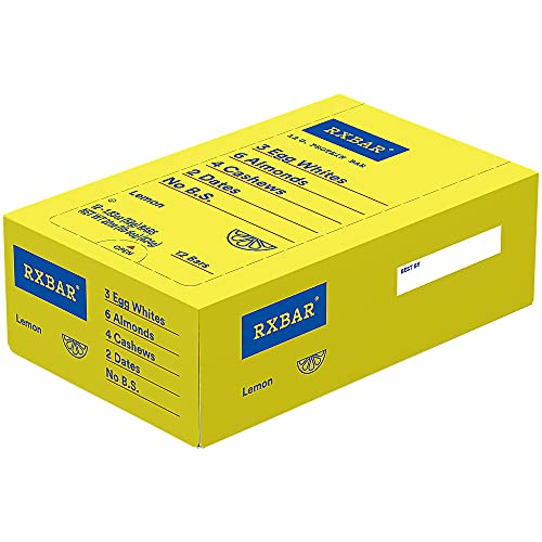 RXBAR, Lemon, Protein Bar, 1.83 Ounce (Pack of 12), High Protein Snack, Gluten Free