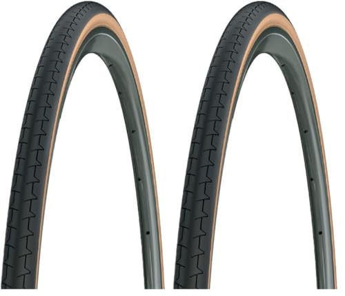 Michelin Pneu 700X32 Dynamic Classic Souple Adulte Unisexe, Noir et Marron, VTT Route (Lot de 2)