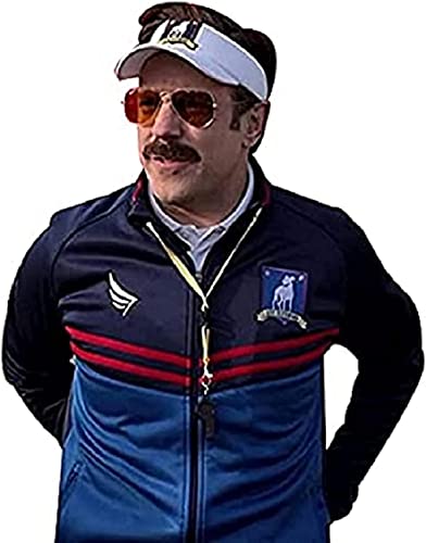 Ted Jason Sudeikis Blue Track Jacket Bomber Jacket- Football Coach Jacket for Mens4