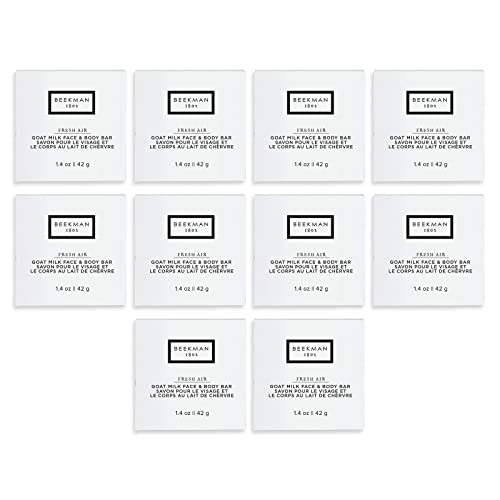 Fuzzion Beekman Fresh Air Goat Milk Bath Bar Boxed Soaps, 1.4 Ounce - Set Of 10 #TOP1