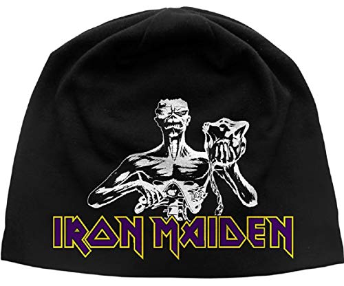 Bonnet Iron Maiden Seventh Son brodé noir et confortable