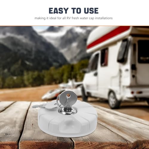 Tapa de entrada de agua con cierre hermético y anillo de sellado para autocaravanas 3