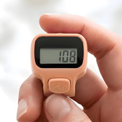 Image of Digital Finger Ring Counter, LCD Display, LED Back Light in Display, up to 99999 (Pack of 1- Any Random Colour Will Be Sent As Per Availability) (Peach)