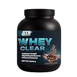 Whey Clear Protein Isolate 2kg – 25.5g Protein per Serving, Shokolade Flavour - Creatine & Electrolytes, Clear Whey Protein Powder - GTR Nutrition