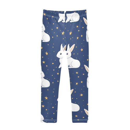 White Rabbit Star Girls Leggings Athletic Pants Tights Stretch Bottom
