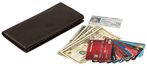 Image of RFID Blocking Mens Genuine leather Bifold Long Wallet