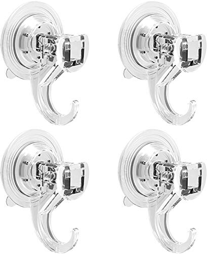 ELEGEAR 吸盤 フック 強力 壁掛け フック 透明 真空 吸盤フック 耐荷重3kg 傷つけない 繰り返し使用可能 4個セット 防水 浴室 風呂 キッチン 玄関 オフィス用