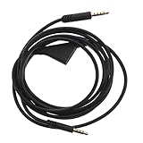 CONGARTENO ヘッドケーブル 交換用オーディオコード 耐久性 互換性あり ロジテック 対応 ゲーミングヘッドホン用音声ケーブル 黒プラグ