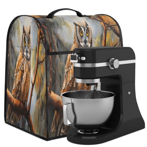 Coffee Maker Cover Owl Kitchen Appliance Covers Small Appliance Covers Blender Cover Juicer Cover Dust Covers for Kitchen Appliances with Top Handle and Pockets,Washable,C724