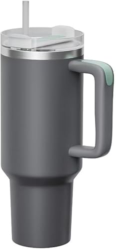 Miniatura 2 de Vaso con asa para taza de viaje de 40 onzas, con tapa, aislamiento de acero inoxidable, para agua, té helado, café, regalo, gary