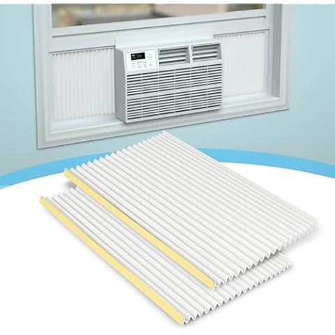 Air Jade Window Air Conditioner Side Panels, Extendable Up to 17" H x 19-1/4" W Extra Wide AC Side Panels for 5,000 to 14,000 Btu Window AC Units, Pack of 2 Cover