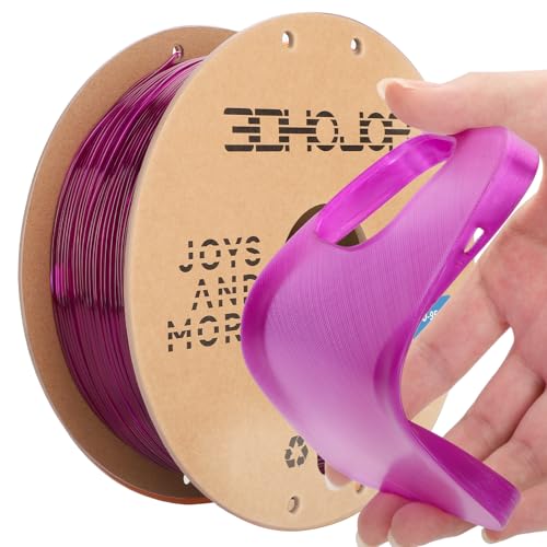 Image of 3DHojor TPU Filament 1.75mm TUP95A 3D Printer Filament Flexible Soft 3D Filament 1KG (2.2lbs) fit Most FDM 3D Printers Dimensional Accuracy + /- 0.03 mm-Transparent Purple