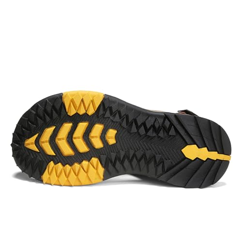 Mens Hiking Sandals Closed Toe Athletic Sport Sandals Leather Lightweight Trail Walking Casual Water Shoes3