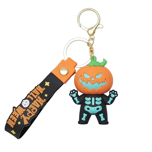 DONGPANCHN Funny Cute Keychain for Halloween Charms for Bag Purse Halloween Basket Stuffers Key Chain Gifts for Kids