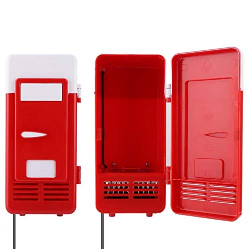 Mini latas de cerveja USB refrigerador/aquecedor de geladeira, geladeira para laptop PC carro de esc
