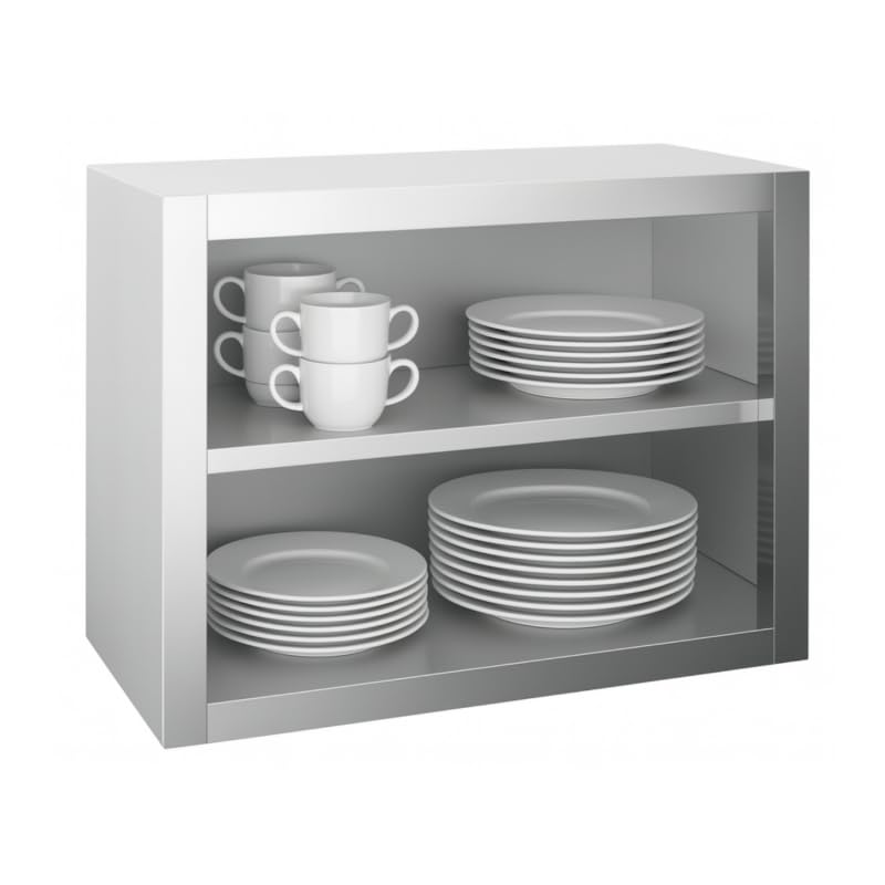 Générique Wandschrank, Edelstahl, offen, 600 x 400 x 600 mm – Wandregal für die professionelle Küche