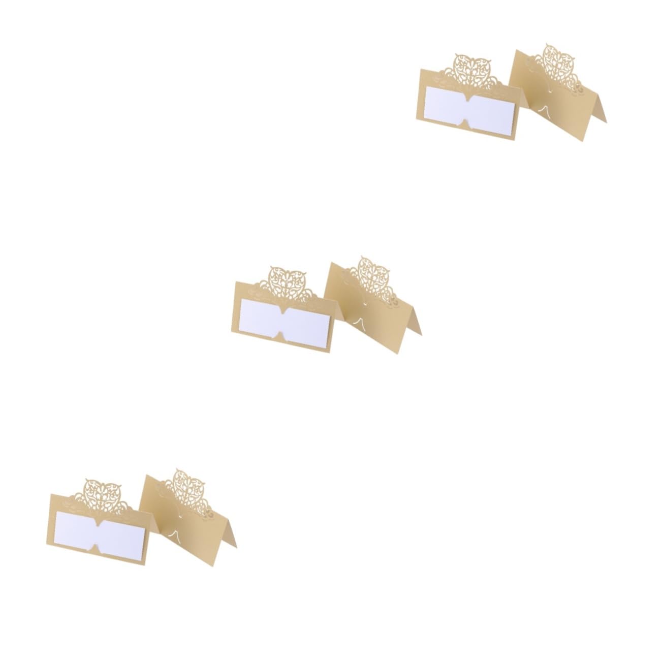PRETYZOOM 150 Stk Tischkarte visitenkarten halterung hochzeitsdeko Tischdekoration Partyzubehör hochzeitseinladung Blumenkarte hohl geschnitten Namenskarte für den Hochzeitstisch Golden