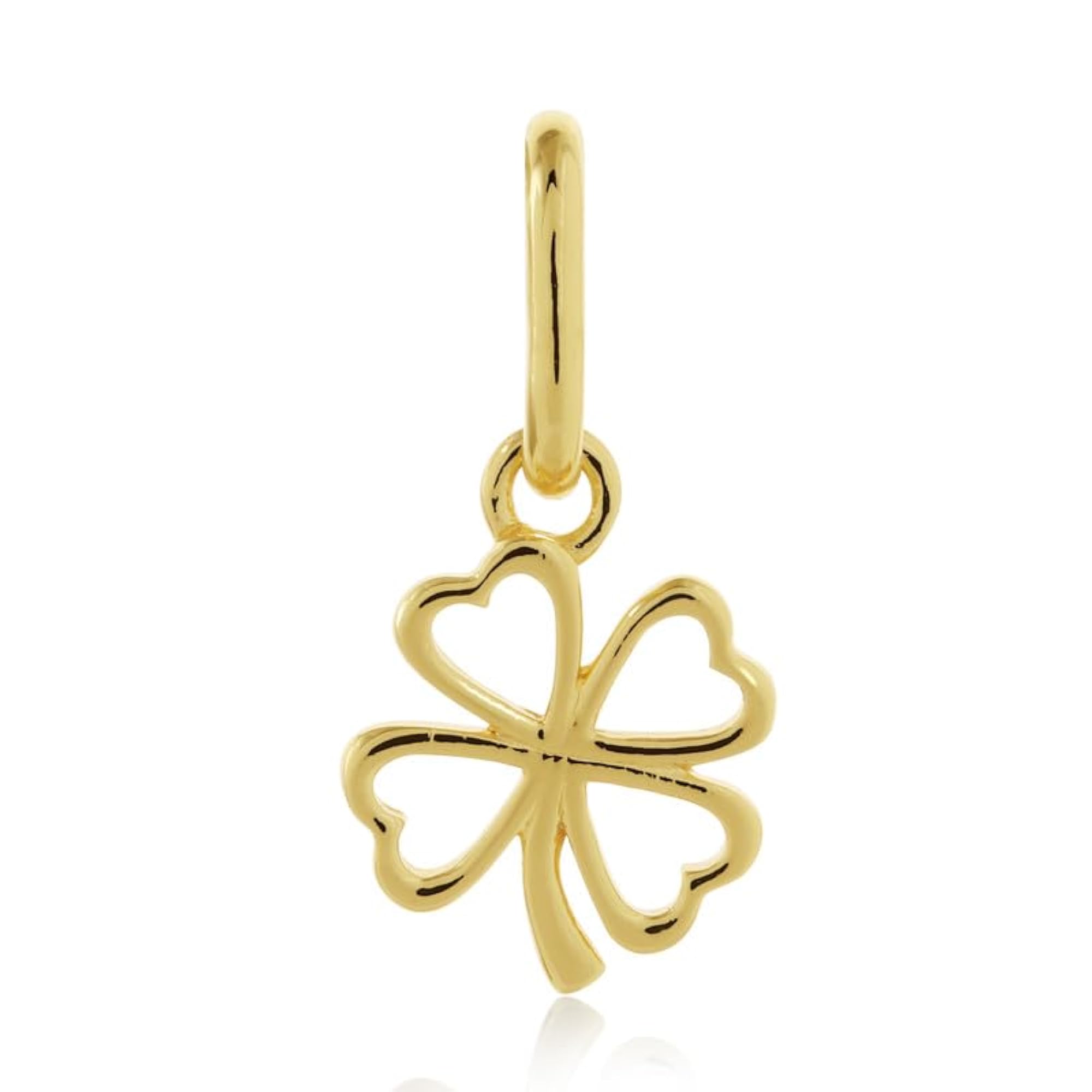Women's 925 Sterling Silver Clover Charm, Gold-Plated