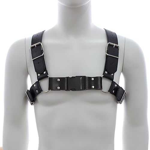 Image of Men's Faux Leather Body Chest Harness Belt Shoulder Cage Belt Party Costume