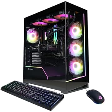 CyberPowerPC Gamer Supreme Gaming PC, AMD Ryzen 9 9900X 4,4GHz, Radeon RX 9060 XT 16GB, 32GB DDR5, SSD PCIe 4.0 de 2TB, Pronto para WiFi e Windows 11 Home (SLC10200A)