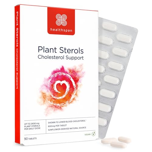 Healthspan Plant Sterols 2400mg 90 Tablets High Strength Supports Normal Cholesterol Levels UK Manufactured