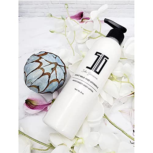 Solo Giovane Goat Milk & Vitamin E Moisturizer Body Lotion 8 oz - Oatmeal Fragrance | Vitamin E | Goat's Milk | Sweet Almond Oil | Aloe Vera | Paraben Free & No Animal Testing