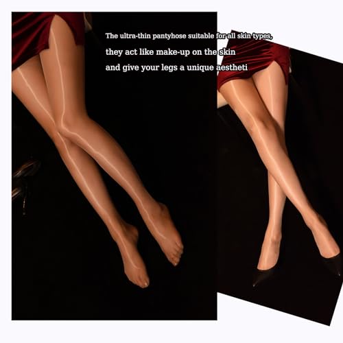 HTRUIYA Shiny Seamless Pantyhose Ultra Sheer Tights High Waist Shimmery Stocking For Women4