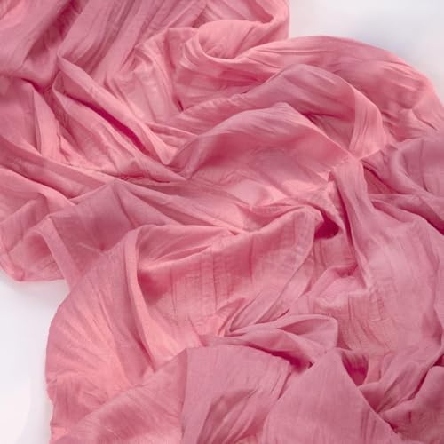 Image of MLMC Mauve Pink Table Runner Cheesecloth Table Runner 10ft Sheer Rustic Gauze Summer Cheese Cloth Decor 35x120 Inches for Wedding Party Bridal Shower Birthday Decor