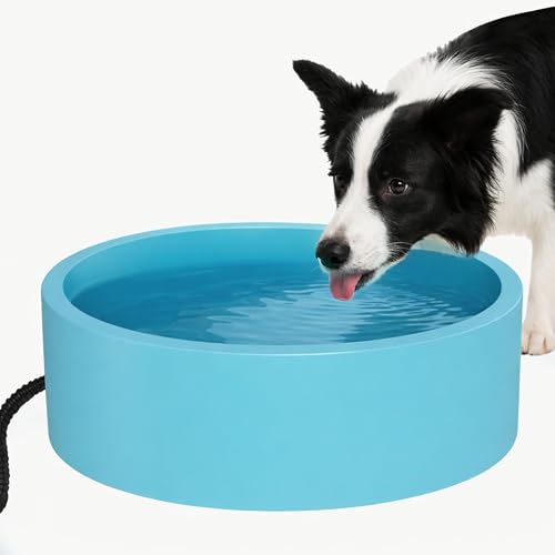 Large Heated Water Bowl for Dog & Cat Outdoor Heated Dog Bowl with Chew Resistant Power Cord Waterproof Heated Pet Bowl Smart Thermal-Dish in Winter for Dog Cat Chicken Birds 108 OZ UL Certified
