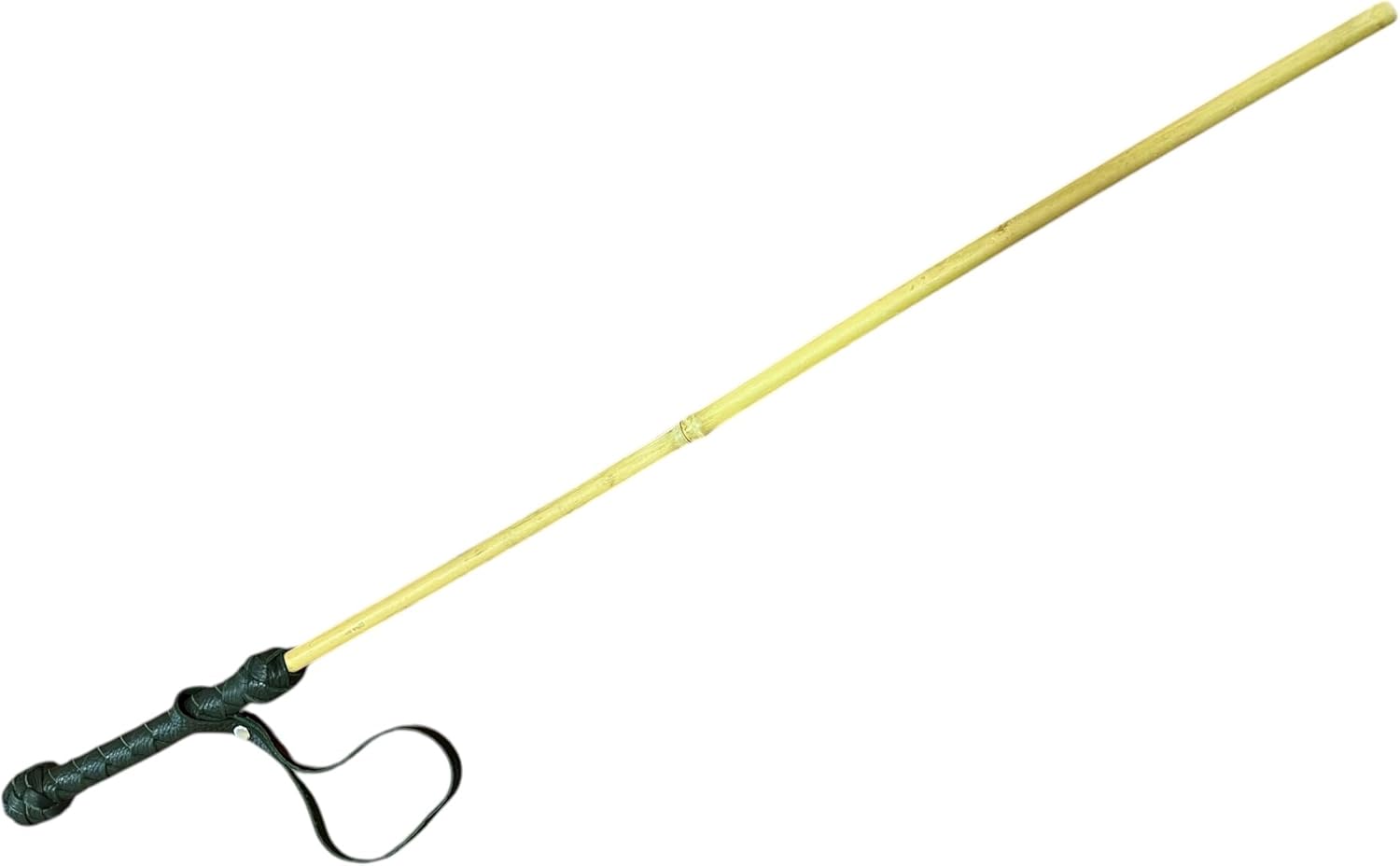 Bamboo Handcrafted Riding Crop Stick - 29.5" Riding Accessory with Genuine Leather Handle - Premium and Gentle Crops for Horses
