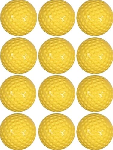 Sting-Free Dimpled Pitching Machine Baseballs - Yellow
