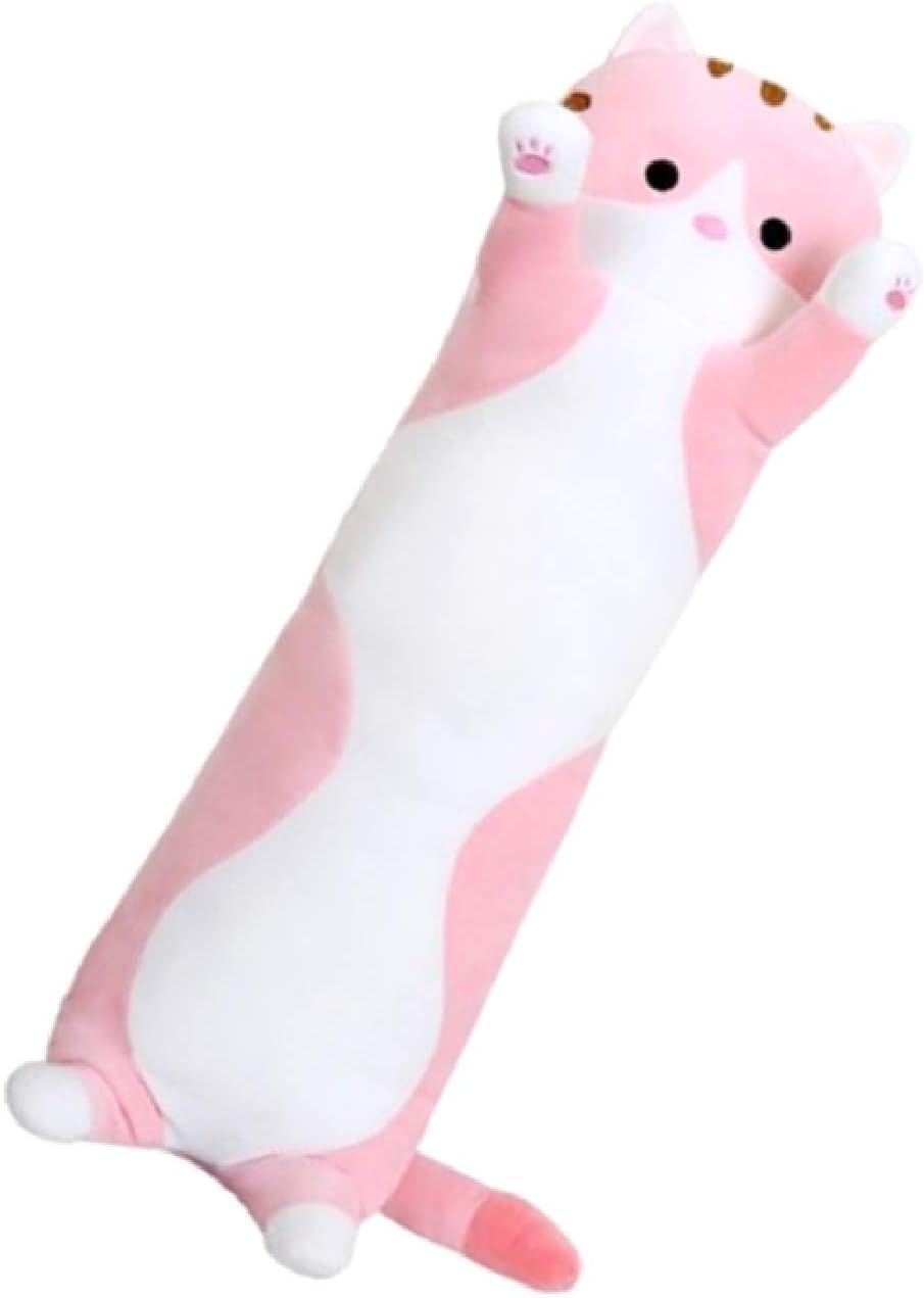 Cute Long Cat Plush Pillow Soft Toy for Kids, Girls & Adults | Ultra Soft Hugging Body Pillow Stuffed Animal for Bed, Sofa, Sleep & Gifting (Pink, 70 CM)-picture-24
