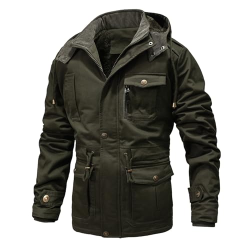 Parka pour hommes coupe-vent et imperméable avec doublure épaisse