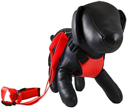 Petcessory Travel Harness with Leash Red 8" - 10"