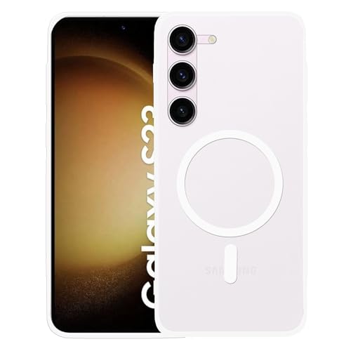 Image of amazon basics Luxury Paper Thin Case Cover for Samsung Galaxy S23 5G 5G | Matte Finish | Compatible with magsafe | (White, Samsung Galaxy S23 5G 5G)