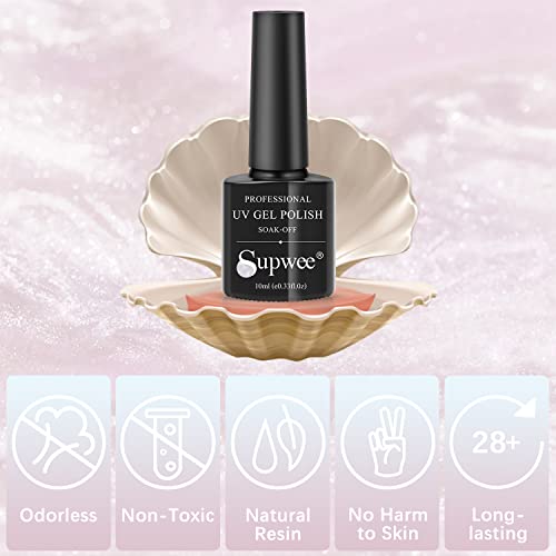Supwee Perla Shell Gel Smalto per unghie Glitter