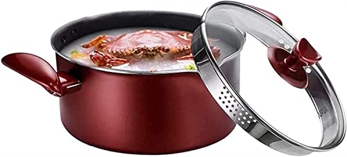 MYUYEE Wok Pan Sauce Pot Glass Cover Non-stick Frying Pan Milk Pot Household Kitchen Multi-function Cooking Pot,