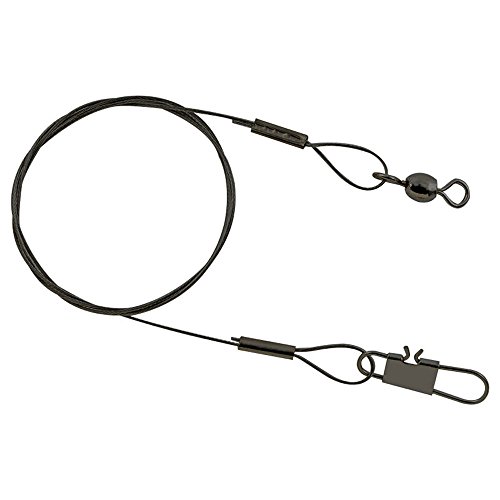 SOUTH BEND Negro Nylon Recubierto Líder de Acero de 36 Pulgadas (Negro)